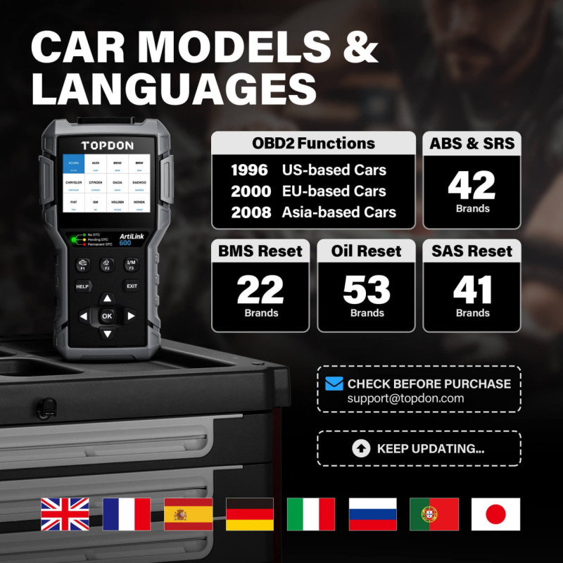 Діагностичний автосканер ArtiLink 600 OBD2 ABS/SRS