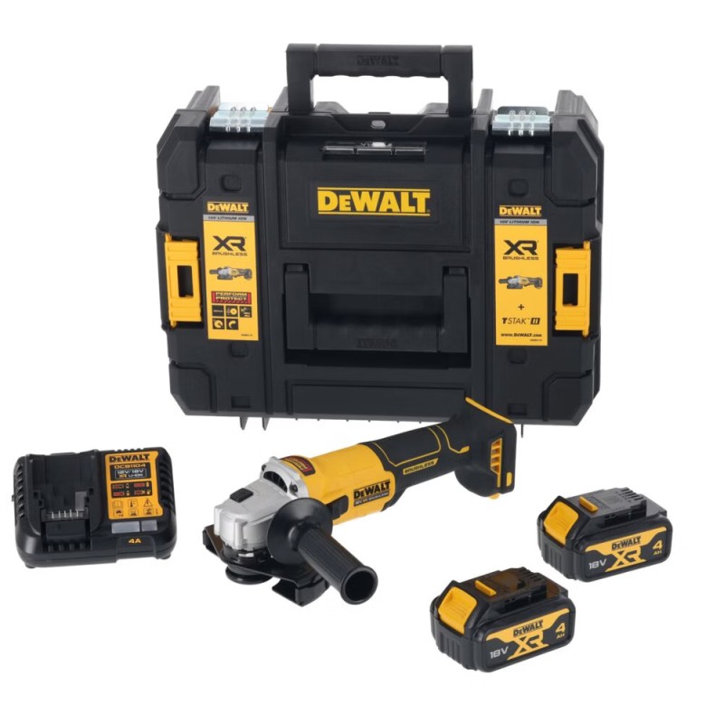 Шліфмашина кутова - болгарка акумуляторна безщіткова DeWALT DCG407M2T Шліфмашина кутова - болгарка акумуляторна безщіткова DeWALT DCG407M2T