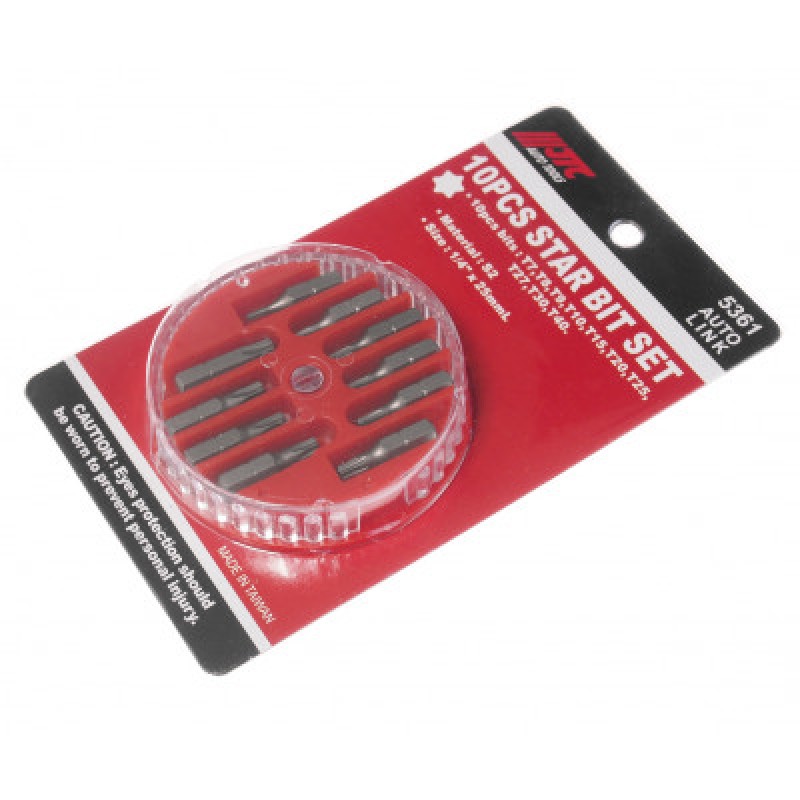 Набір біт TORX 1/4" T7-T40 10од.  JTC