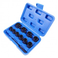 Набор головок для поврежденных болтов и гаек 3/8", 9-19мм 12ед. VIKTEC