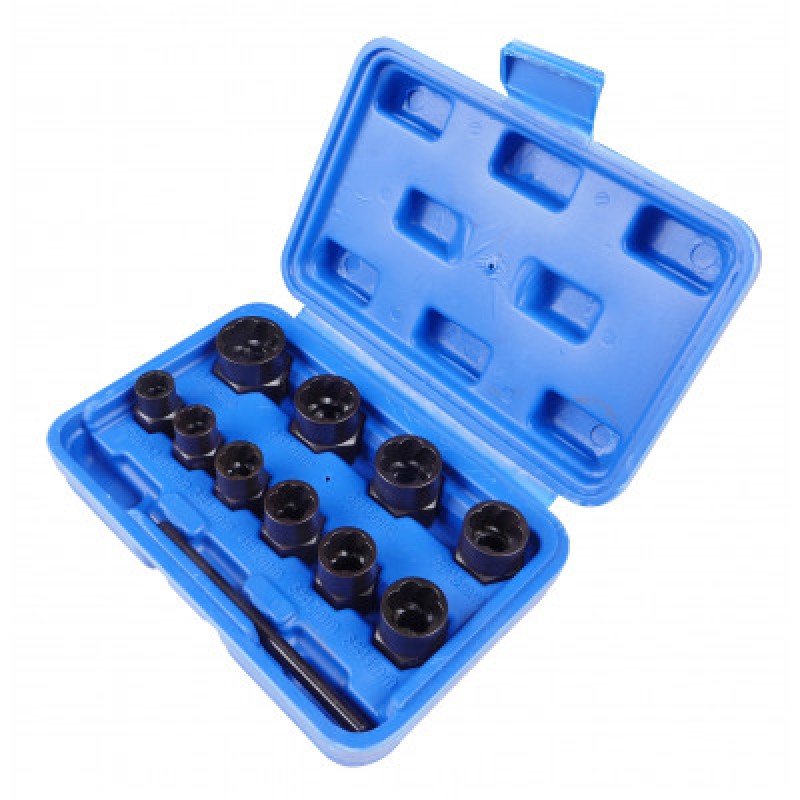 Набор головок для поврежденных болтов и гаек 3/8", 9-19мм 12ед. VIKTEC