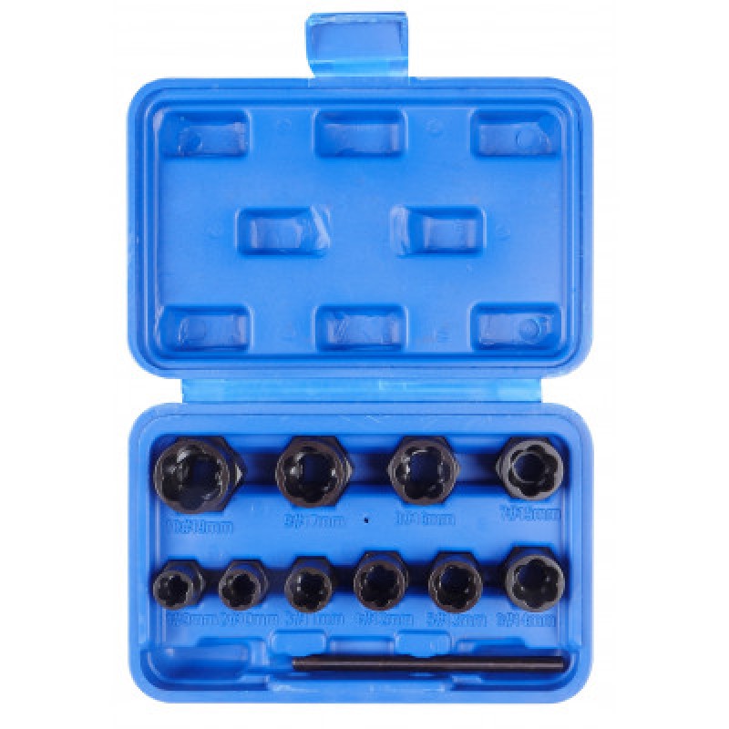 Набор головок для поврежденных болтов и гаек 3/8", 9-19мм 12ед. VIKTEC