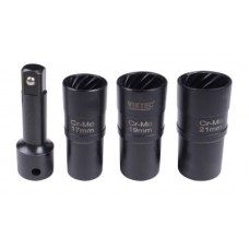 Набор головок двухсторонних для поврежденных болтов и гаек 17, 19, 21, 22мм VIKTEC