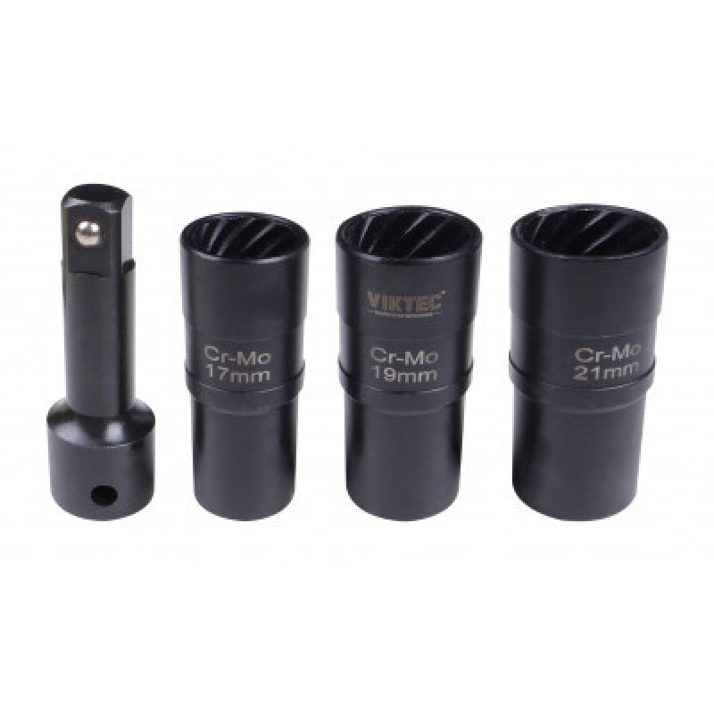 Набір двосторонніх головок для пошкоджених болтів і гайок 17, 19, 21, 22мм VIKTEC