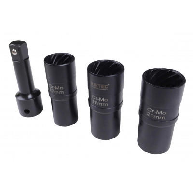 Набір двосторонніх головок для пошкоджених болтів і гайок 17, 19, 21, 22мм VIKTEC