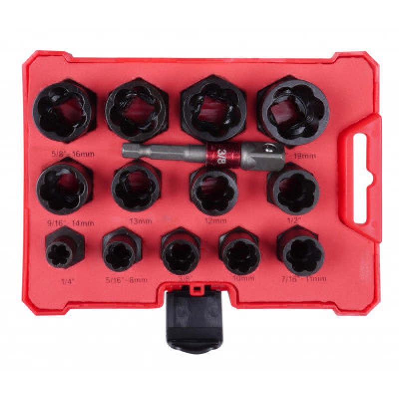 Набор головок для поврежденных болтов и гаек 14ед. VIKTEC