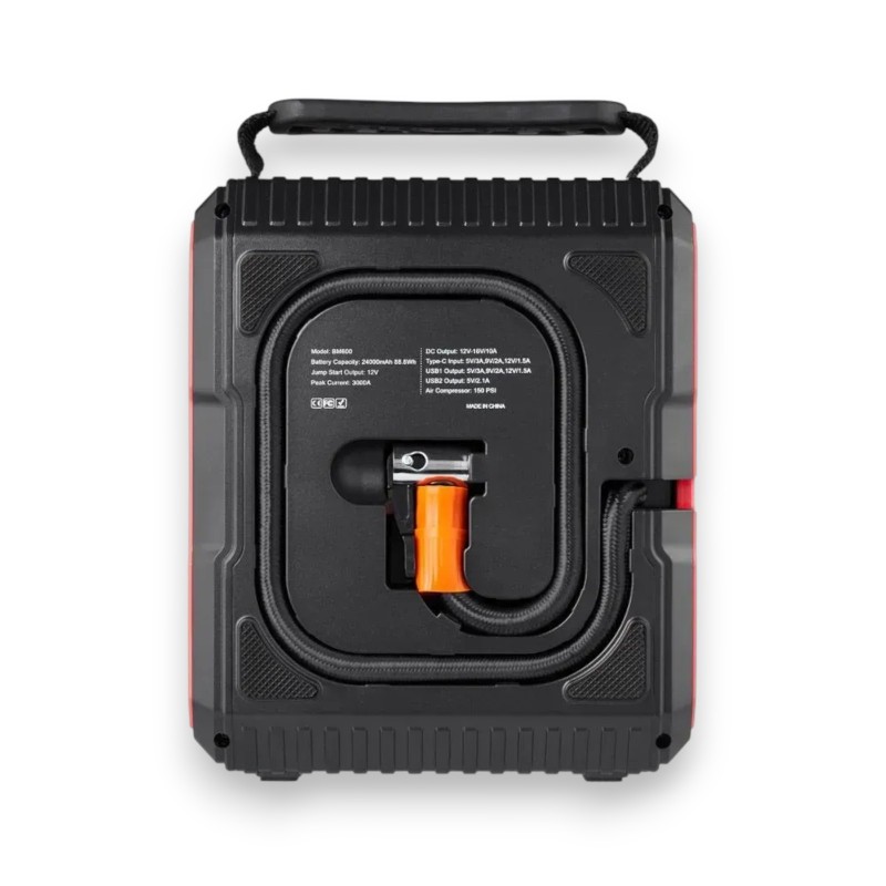 Пуско-зарядний пристрій з компресором Profiline BM600 (24000мАг, 3000А, 12В)