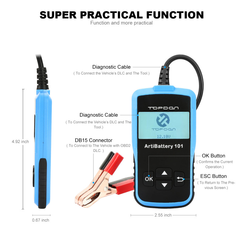 Тестер акумуляторних батарей ArtiBattery 101