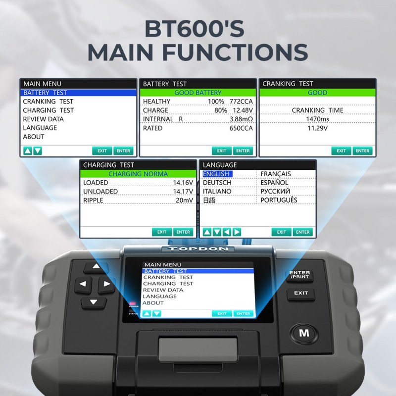 Тестер акумуляторних батарей BT 600