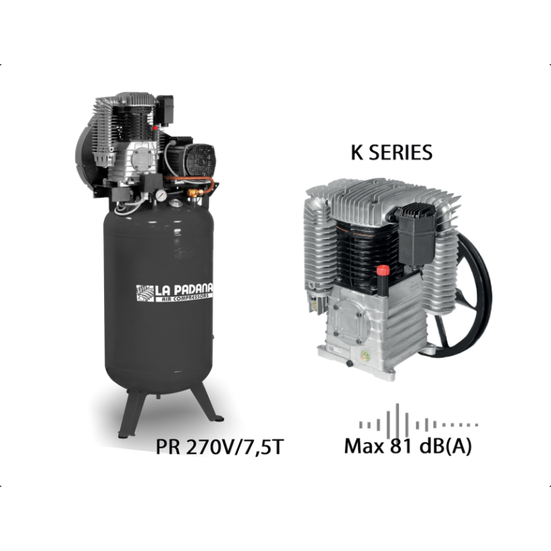 Компрессор поршневой Indusrial Pr Vertical PR 270V/7,5T