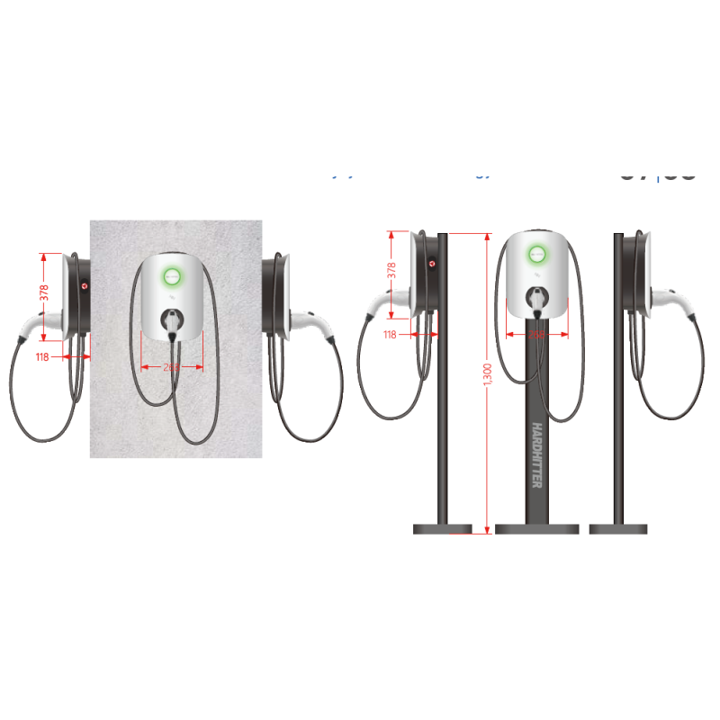Зарядная станция для электромобиля Hardhitter AC Charging Pile 7kW 32А Type 2