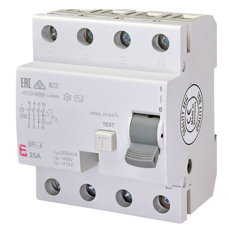 Дифференциальное реле EFI-4 AC 25/0.3