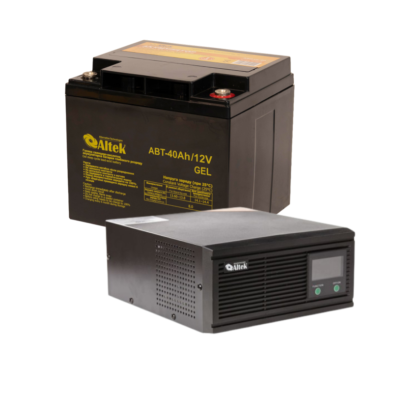 Комплект ИБП ASK12 500VA/400W DC12V + АКБ ABT-40Ah/12V GEL